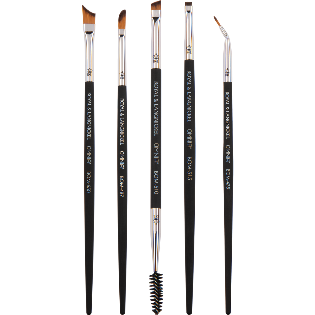 Omnia Brush Pro Line And Define Makeup Brush Set In Black