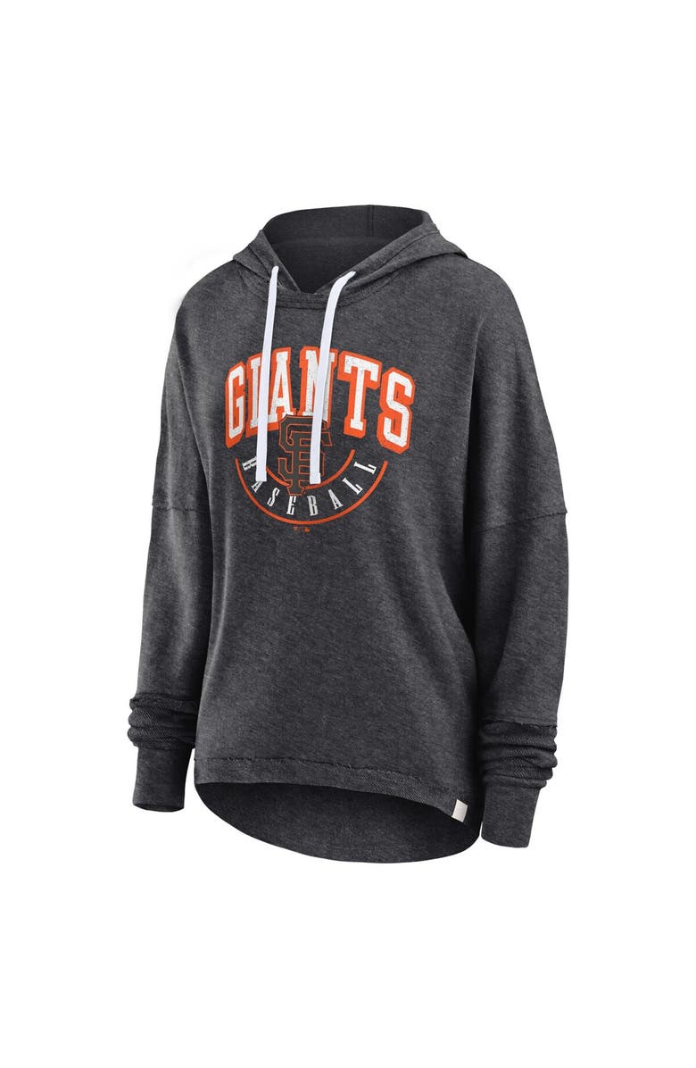 FANATICS Women's Fanatics Heather Charcoal San Francisco Giants Luxe Pullover Hoodie, Alternate, color, Heather Charcoal