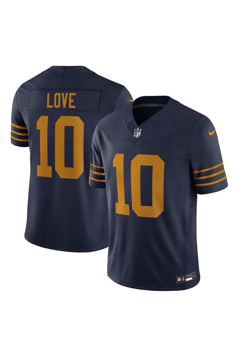 Men's Nike Jordan Love Navy Green Bay Packers The 1923 Classic Vapor F.U.S.E. Limited Jersey, Main, color, Navy