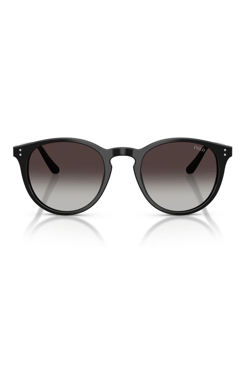 Phantos 50mm Sunglasses, Main, color, SHINY BLACK / GRADIENT GREY