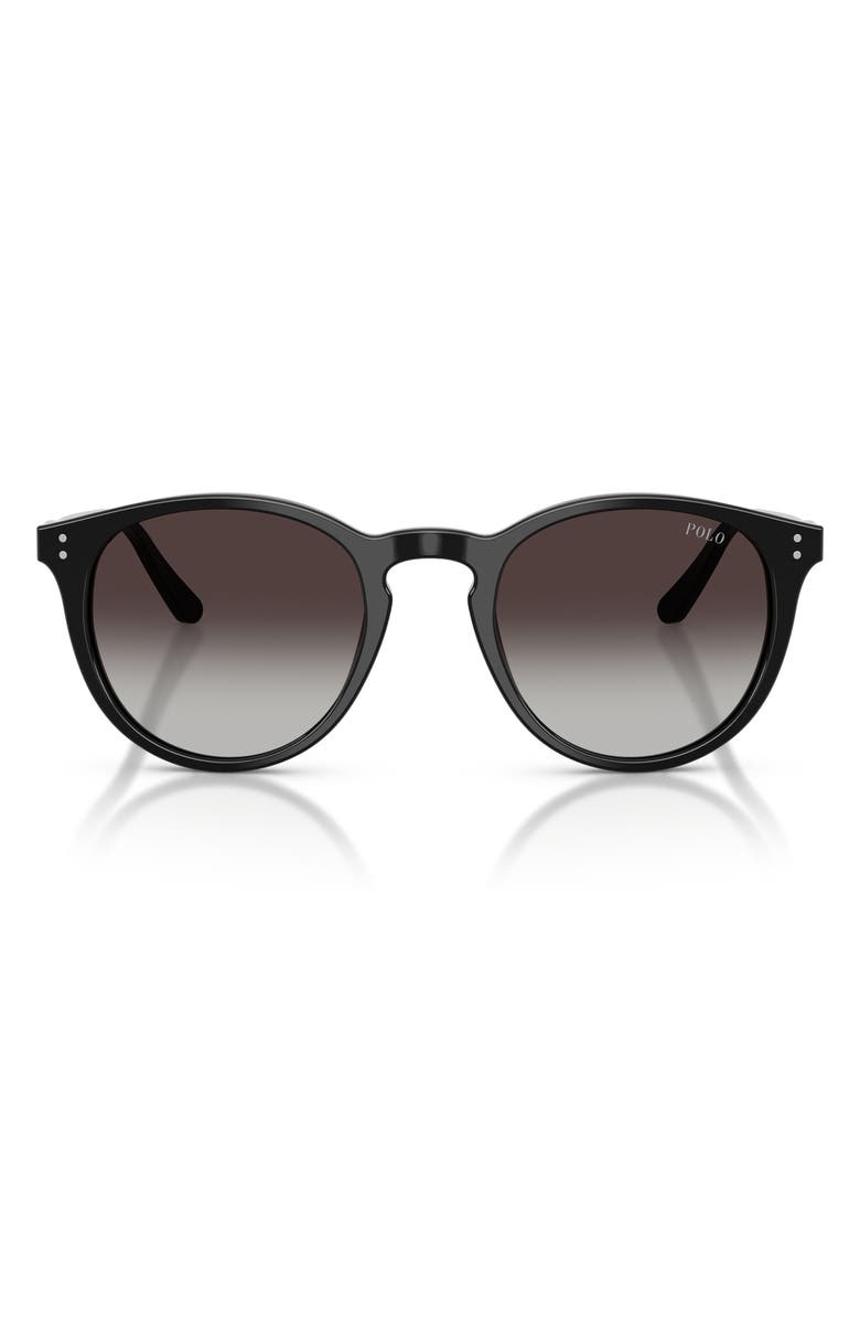 Polo Ralph Lauren Phantos 50mm Sunglasses, Main, color, Shiny Black / Gradient Grey