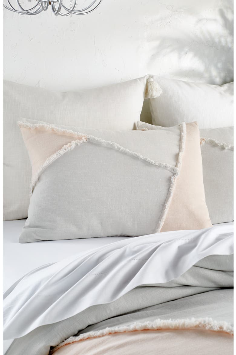Colorblock Fringe Comforter & Sham Set, Alternate, color, MULTI