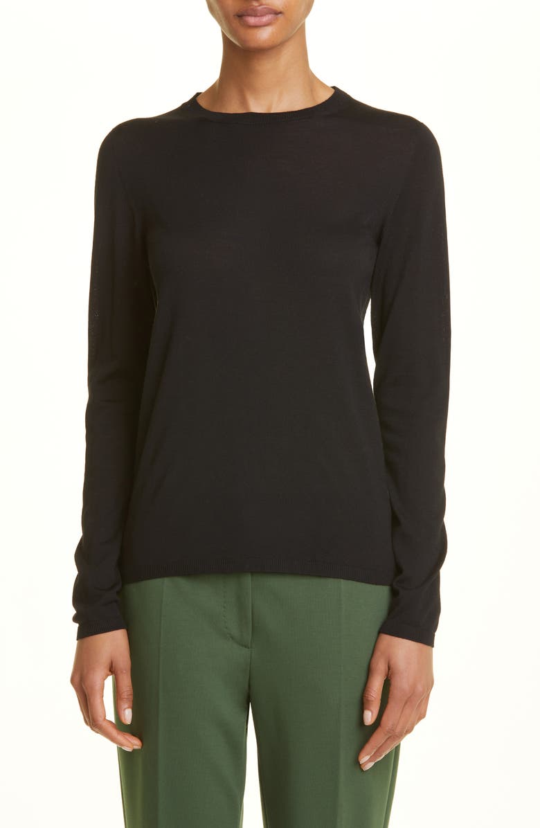 Max Mara Pesco Virgin Wool Crewneck Sweater, Main, color, 