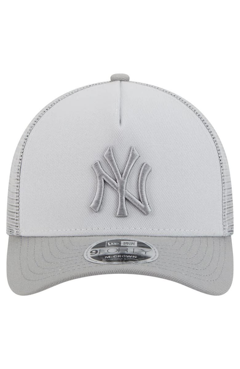 New Era Men's New Era Gray New York Yankees Color Pack A-Frame 9FORTY Trucker Adjustable Hat, Alternate, color, 