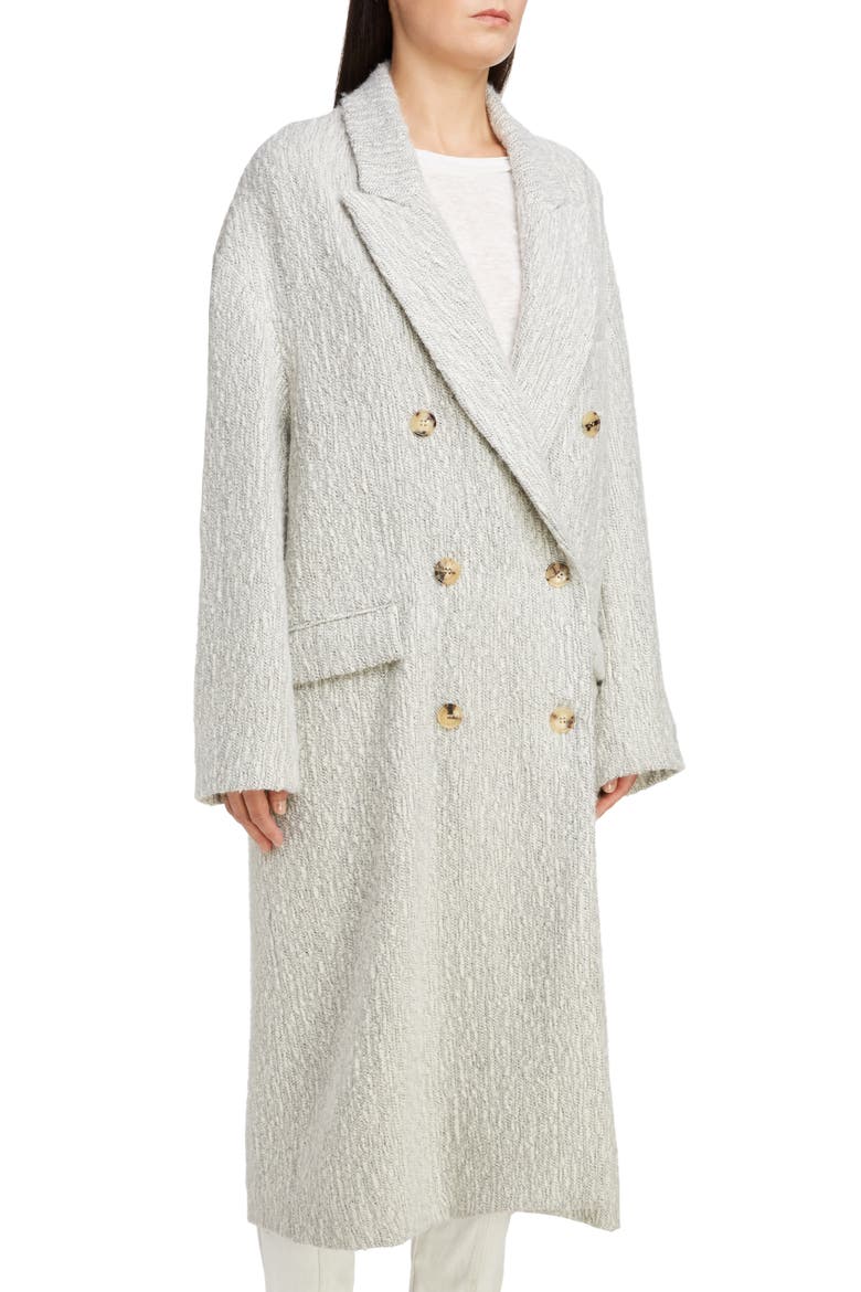 Baby Alpaca & Virgin Wool Coat, Alternate, color, ECRU