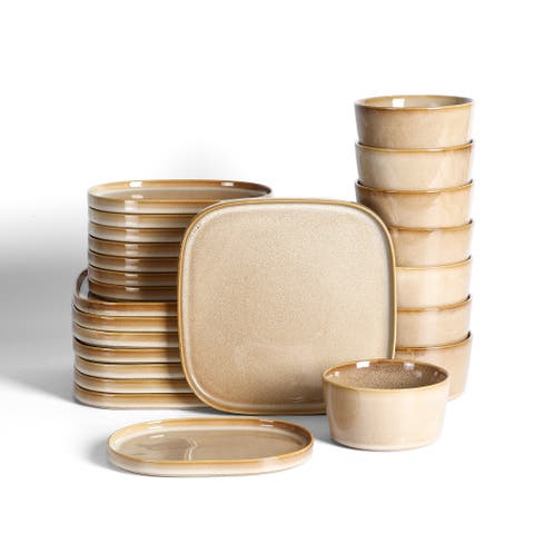 Cairo Stoneware 24-Piece Dinnerware Set