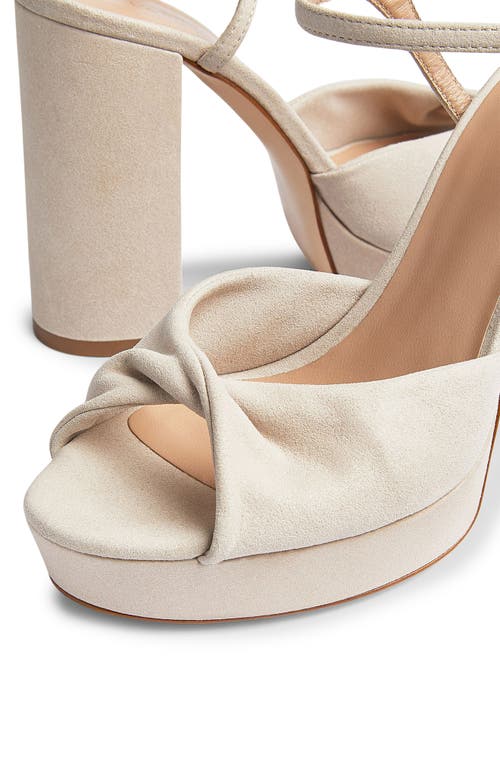 Lk Bennett Rosa Twisted Platform Pump In Pearlised Grey