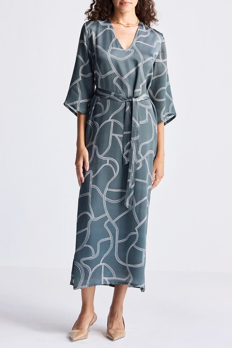 Maxi Dress with Side Slits, Alternate, color, Twirls and Twists