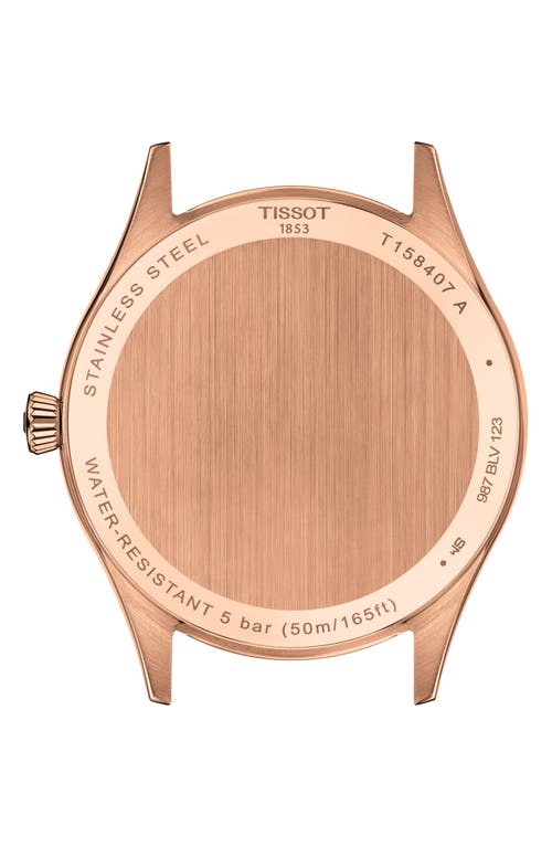 Tissot Classic Dream Automatic Leather Strap Watch, 40mm In Gold