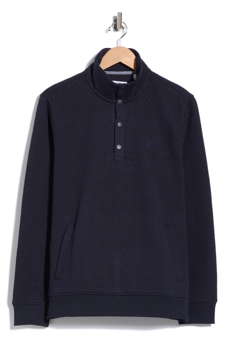 Quilted Quarter-Snap Pullover, Alternate, color, DARK SAPPHIRE