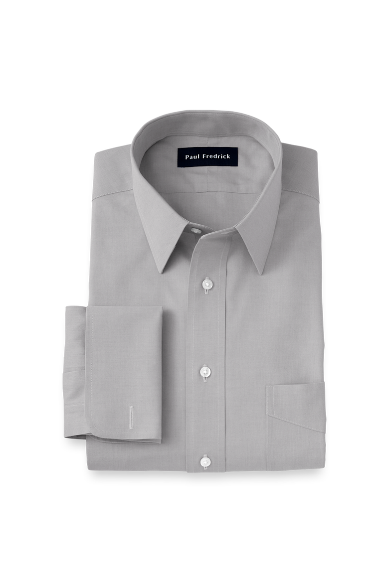 point collar french cuff dress shirt Christopher Morris Solid White Slim Fit Cotton Spread Collar Non-Iron French Cuff Dress Shirt, 14 1/2 / 34/35