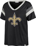 '47 Women's '47 Black New Orleans Saints Phoenix V-Neck T-Shirt