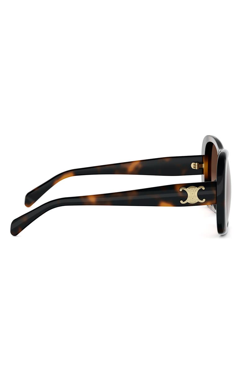 CELINE Triomphe 55mm Gradient Pilot Sunglasses, Alternate, color, Blonde Havana / Gradient Brown