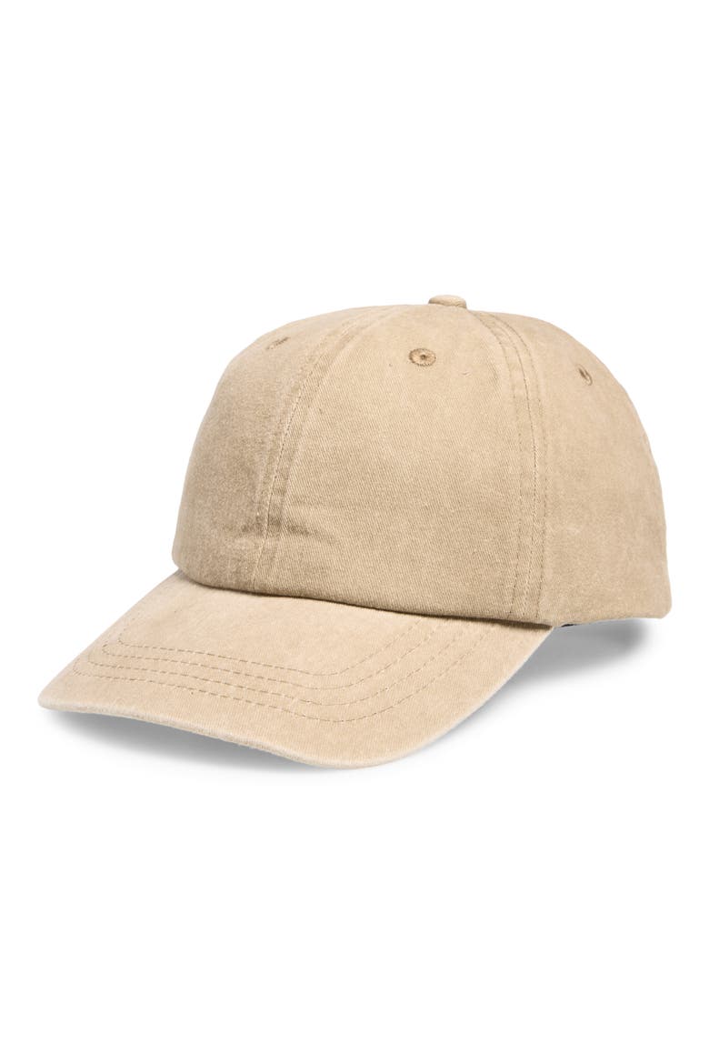 Stonewash Cotton Dad Cap, Main, color, KHAKI