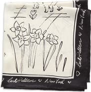 Lost Pattern NYC in Sketches Silk Pocket Square