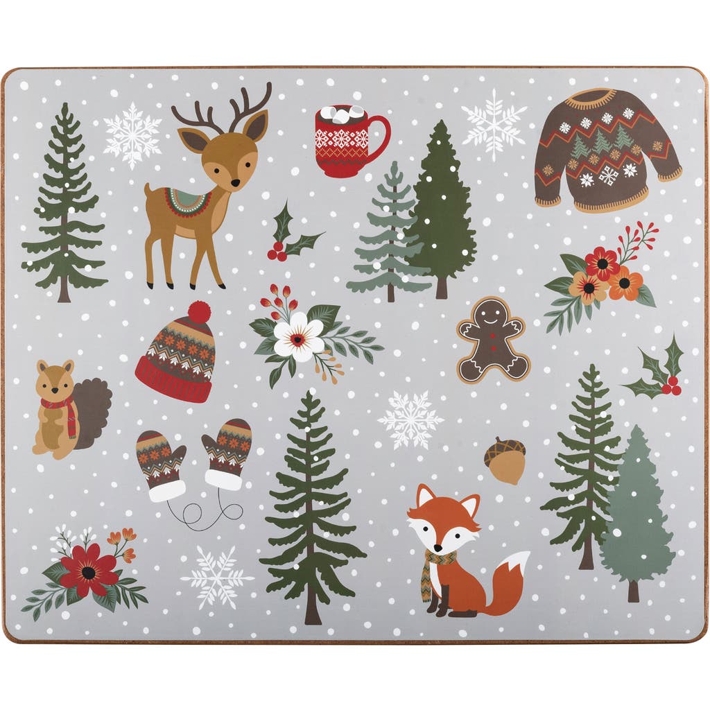 C & F Home C&f Home Woodland Christmas Hardboard Placemats Set Of 6 In Multi