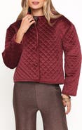 Petal & Pup Roxanna Quilted Velvet Jacket