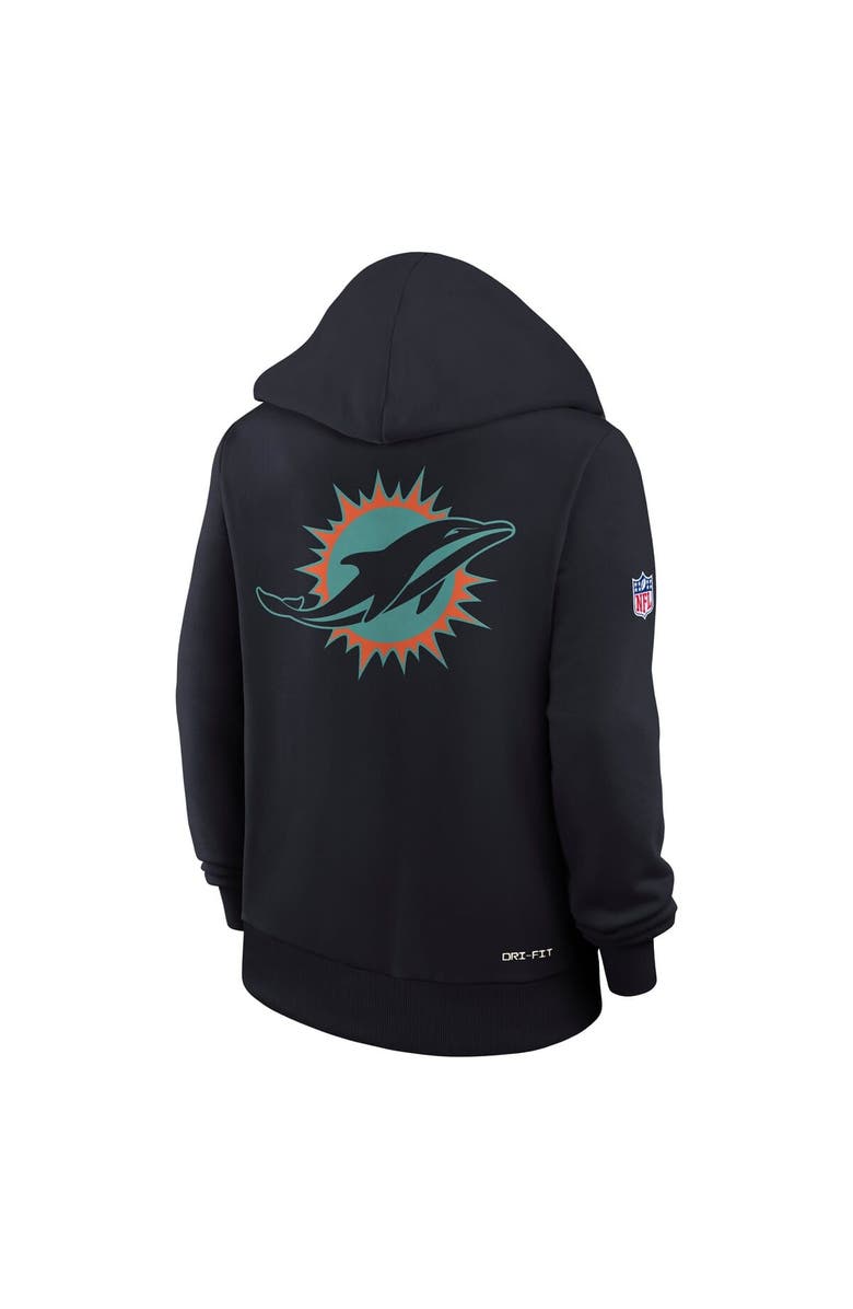 Nike Women's Nike Pitch Blue Miami Dolphins 2025 Rivalries Collection Standard Issue Sideline Dri-FIT Hoodie, Alternate, color, Navy
