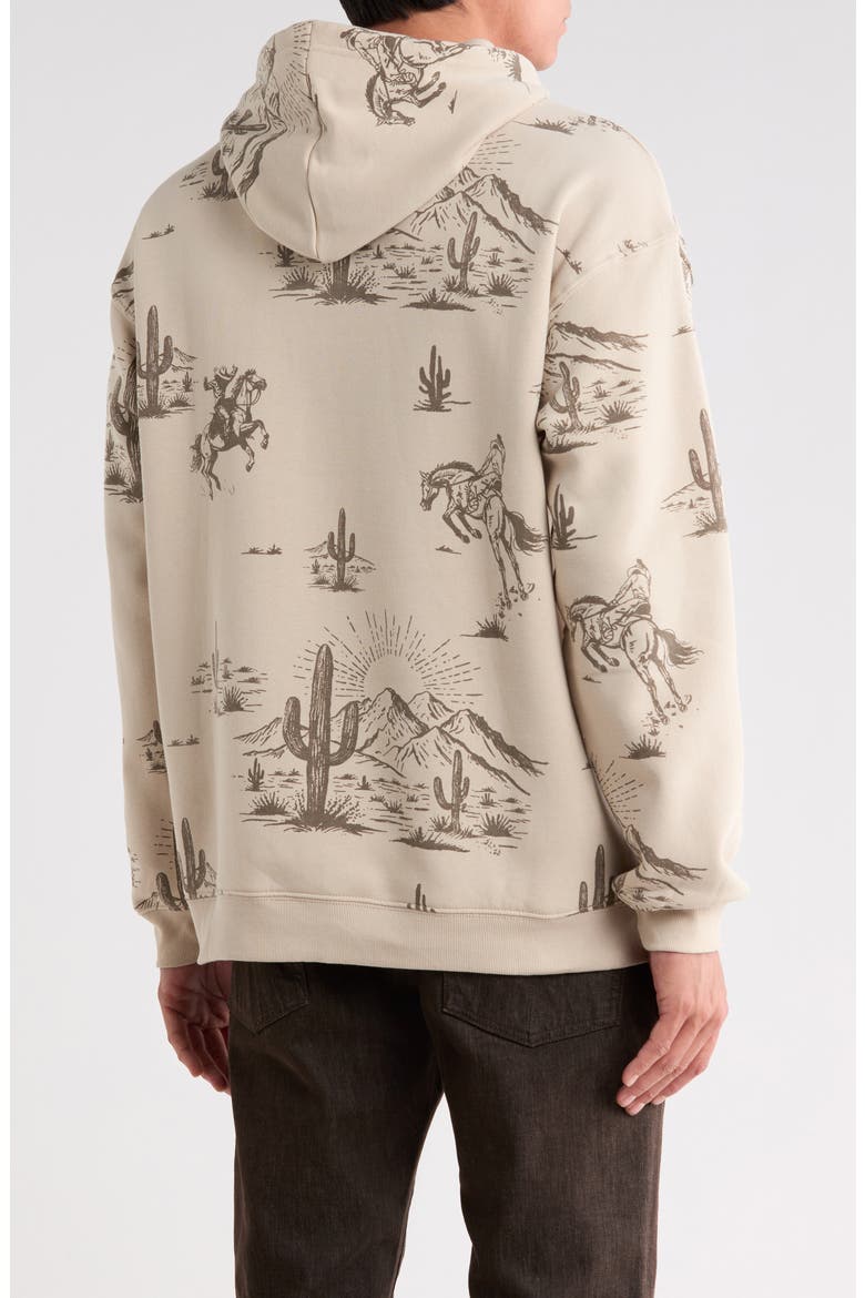 Western All Over Print Hoodie, Alternate, color, BEIGE