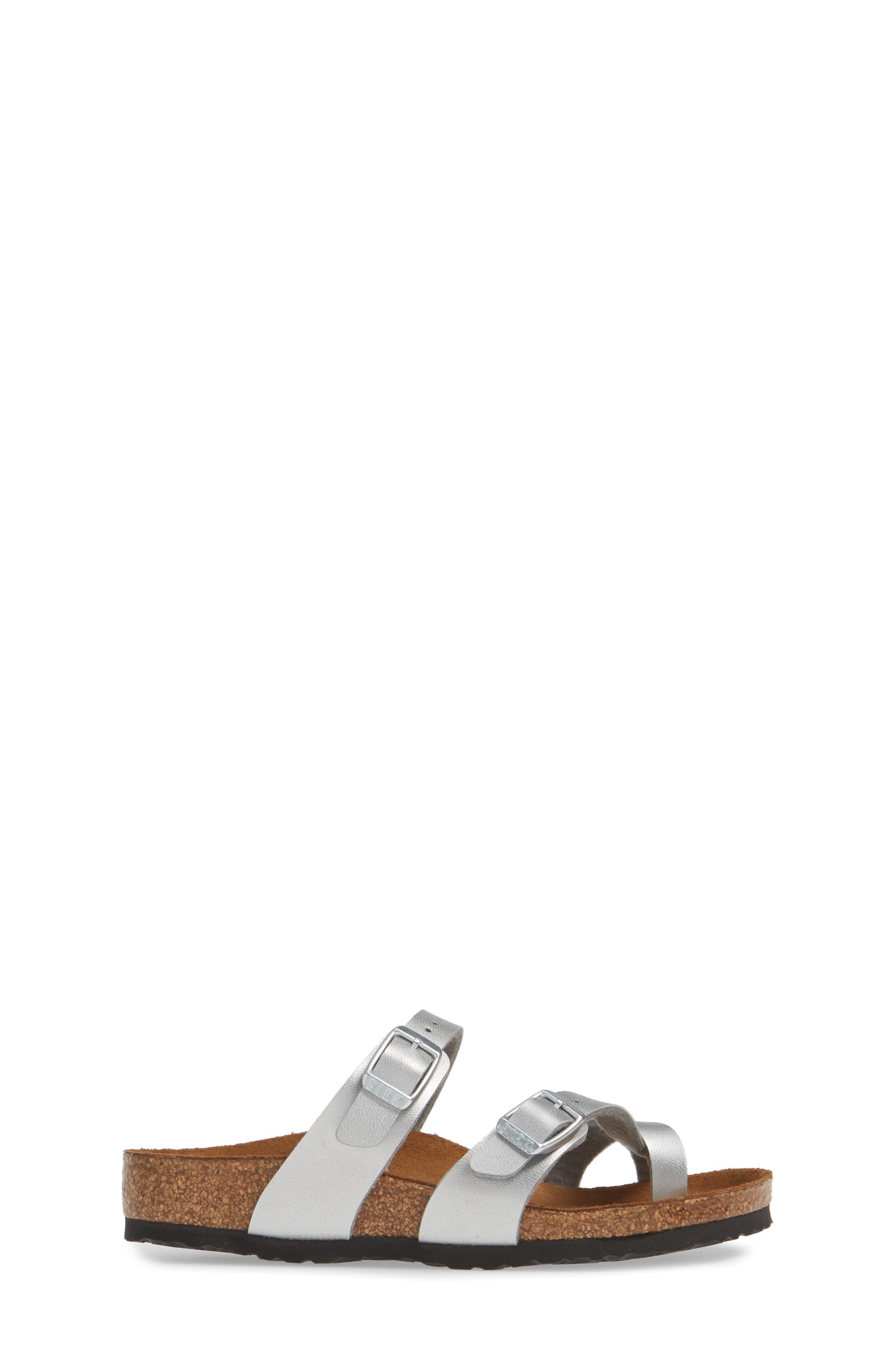 Kids' Mayari Birko-Flor Slide Sandal, Alternate, color, SILVER