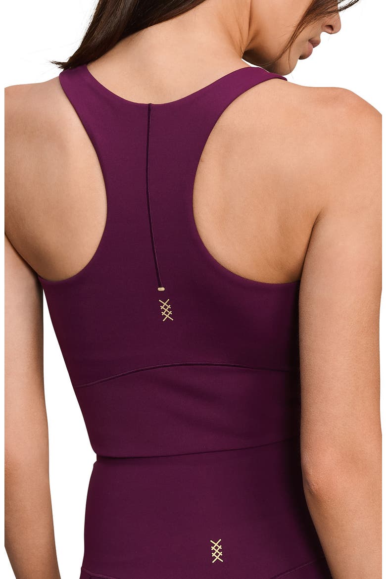 Revive Longline Bra, Alternate, color, DARK BERRY