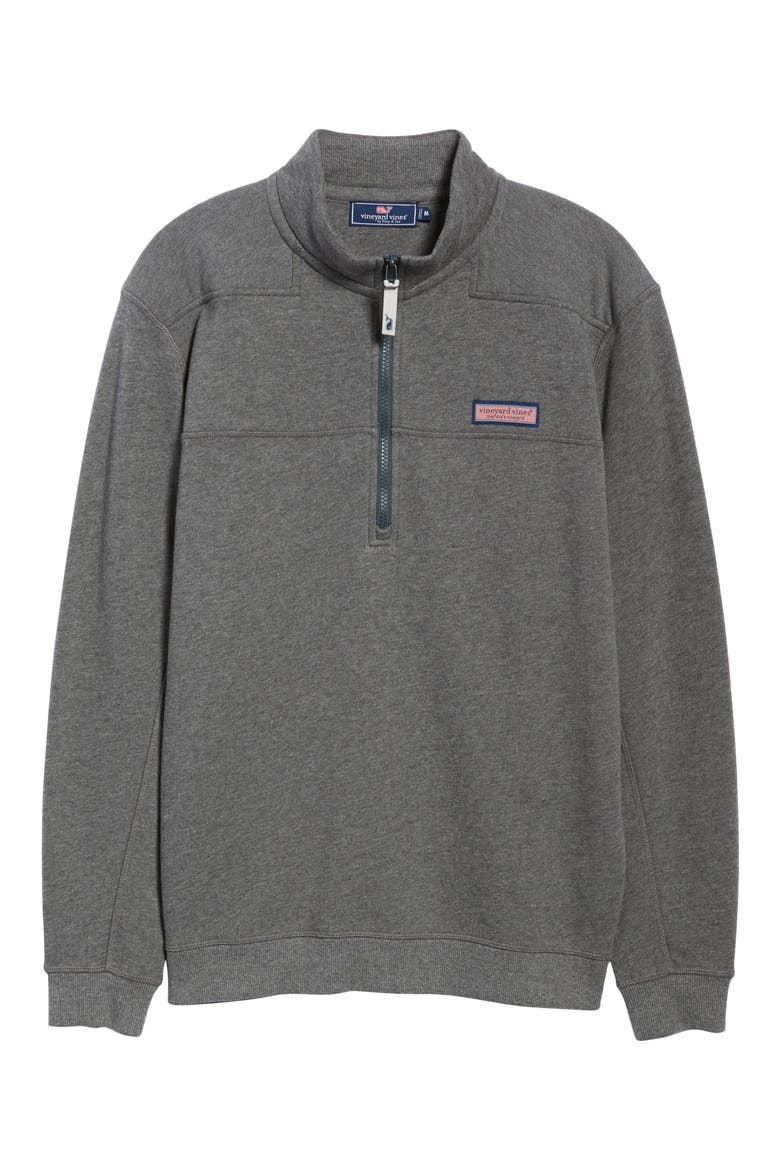 Collegiate Half Zip Pullover, Alternate, color, CHARCOAL