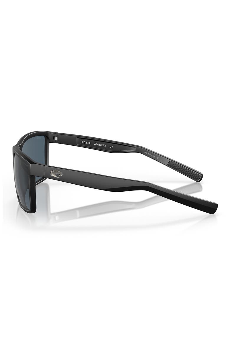 Rinconcito 60mm Square Polarized Sunglasses, Alternate, color, 11 MATTE BLACK / GRAY 580P