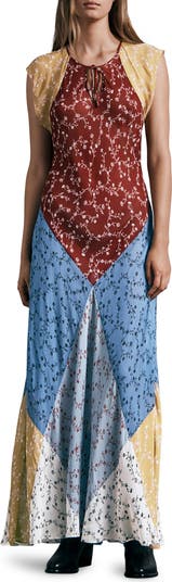 Floral Patchwork Maxi Dress