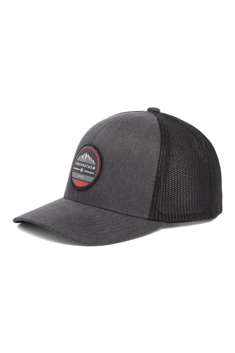 High & Dry Trucker Hat, Main, color, HEATHER GREY PINSTRIPE