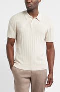 Nordstrom Cabled Cotton & Cashmere Polo Sweater