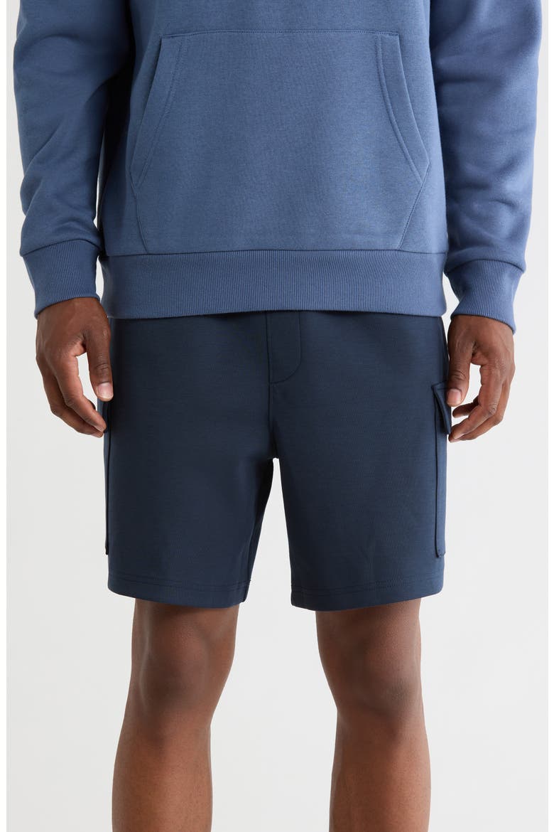 Double Knit Cargo Shorts, Main, color, NAVY ECLIPSE