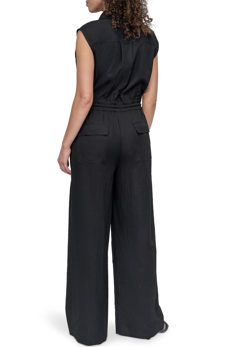 DKNY Sleeveless Twill Jumpsuit, Alternate, color, 