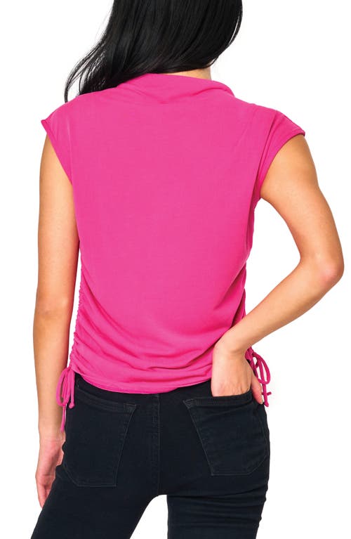 Gibsonlook Funnel Neck Top In Pink