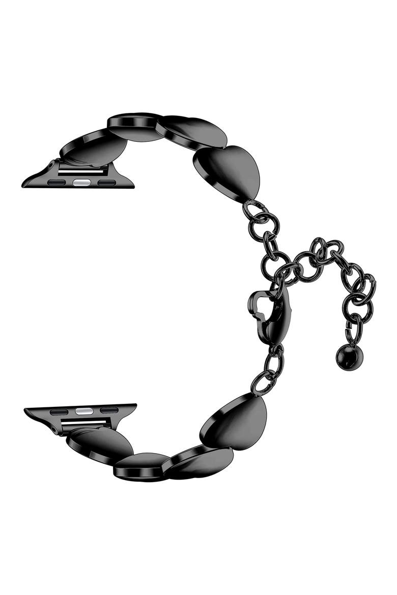 Lover Heart Bracelet Apple Watch® Watchband, Alternate, color, BLACK