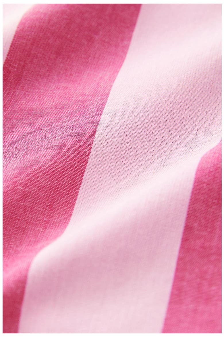 Stripe Cotton Scallop Hem Shorts, Alternate, color, PINK