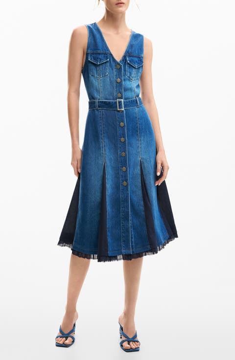 Sleeveless Denim Dress