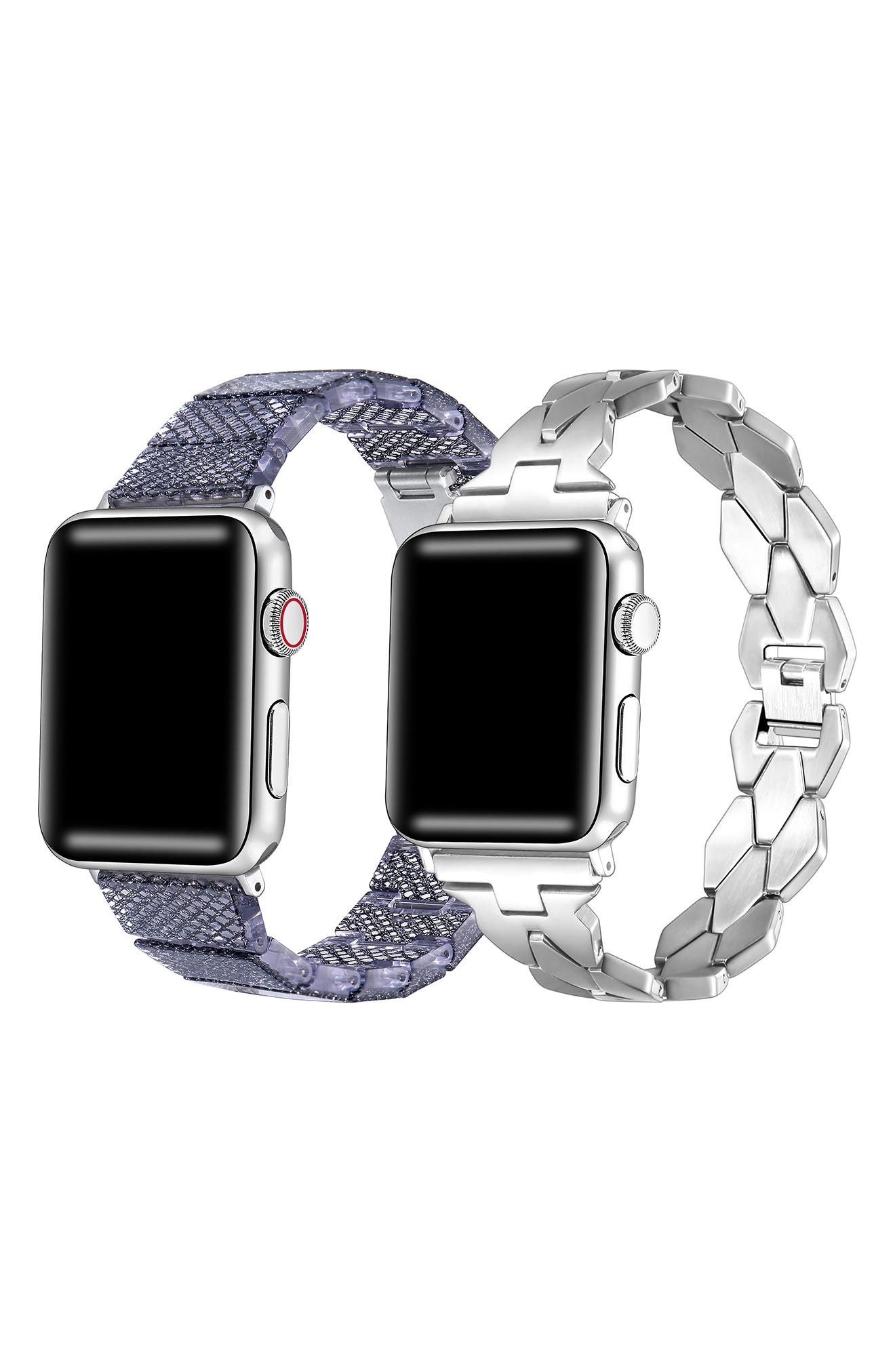 Ava Set of 2 Resin & Stainless Steel Watchbands
