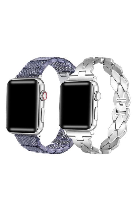 Ava Set of 2 Resin & Stainless Steel Watchbands