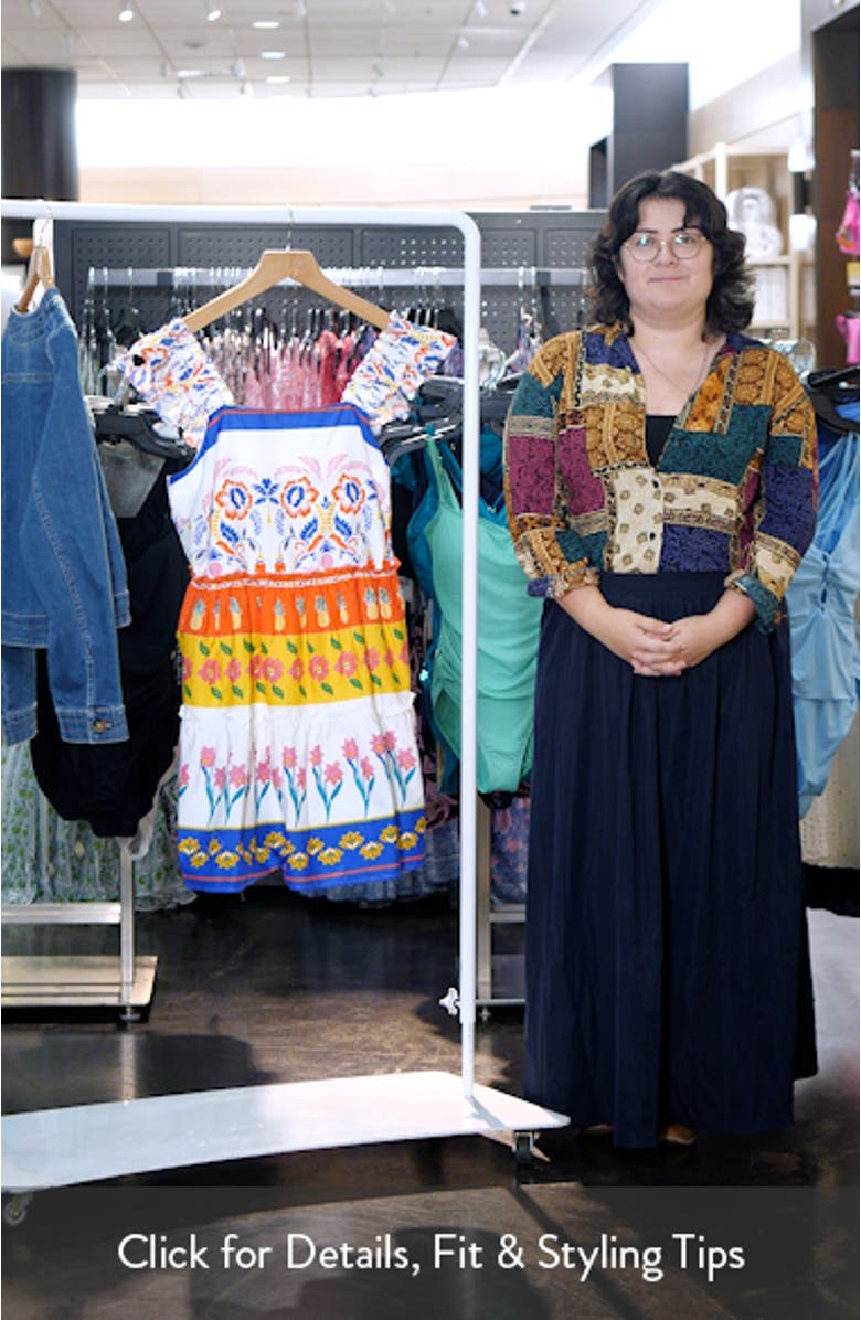 Mixed Print Cotton Mini Sundress, sales video thumbnail