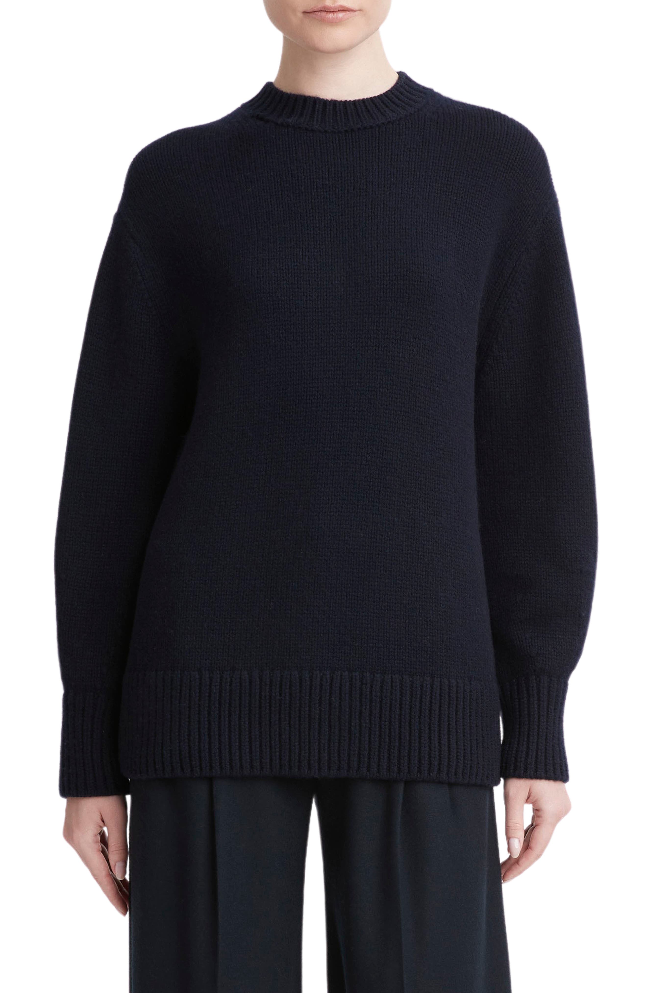 Oversize Balloon Sleeve Wool & Cashmere Sweater