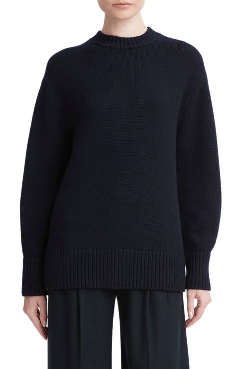Oversize Balloon Sleeve Wool & Cashmere Sweater