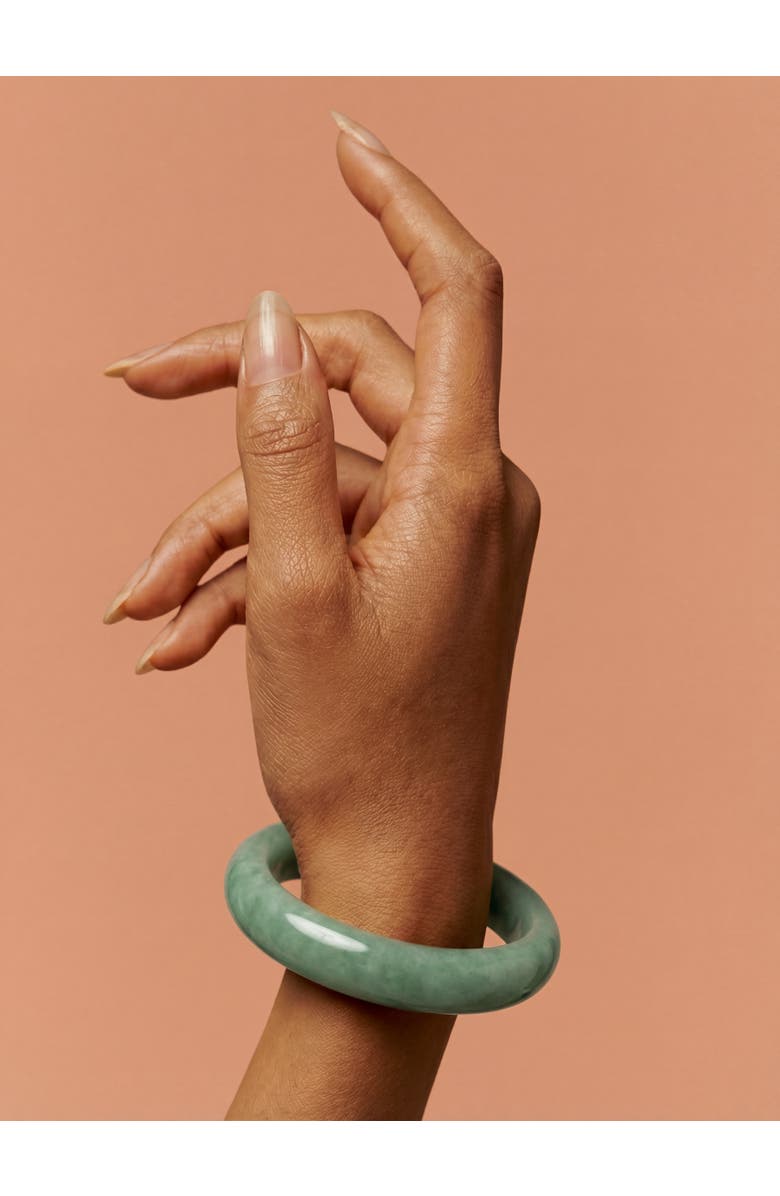 seree Tennis Opaque Green Jade Stone Bangle, Alternate, color,