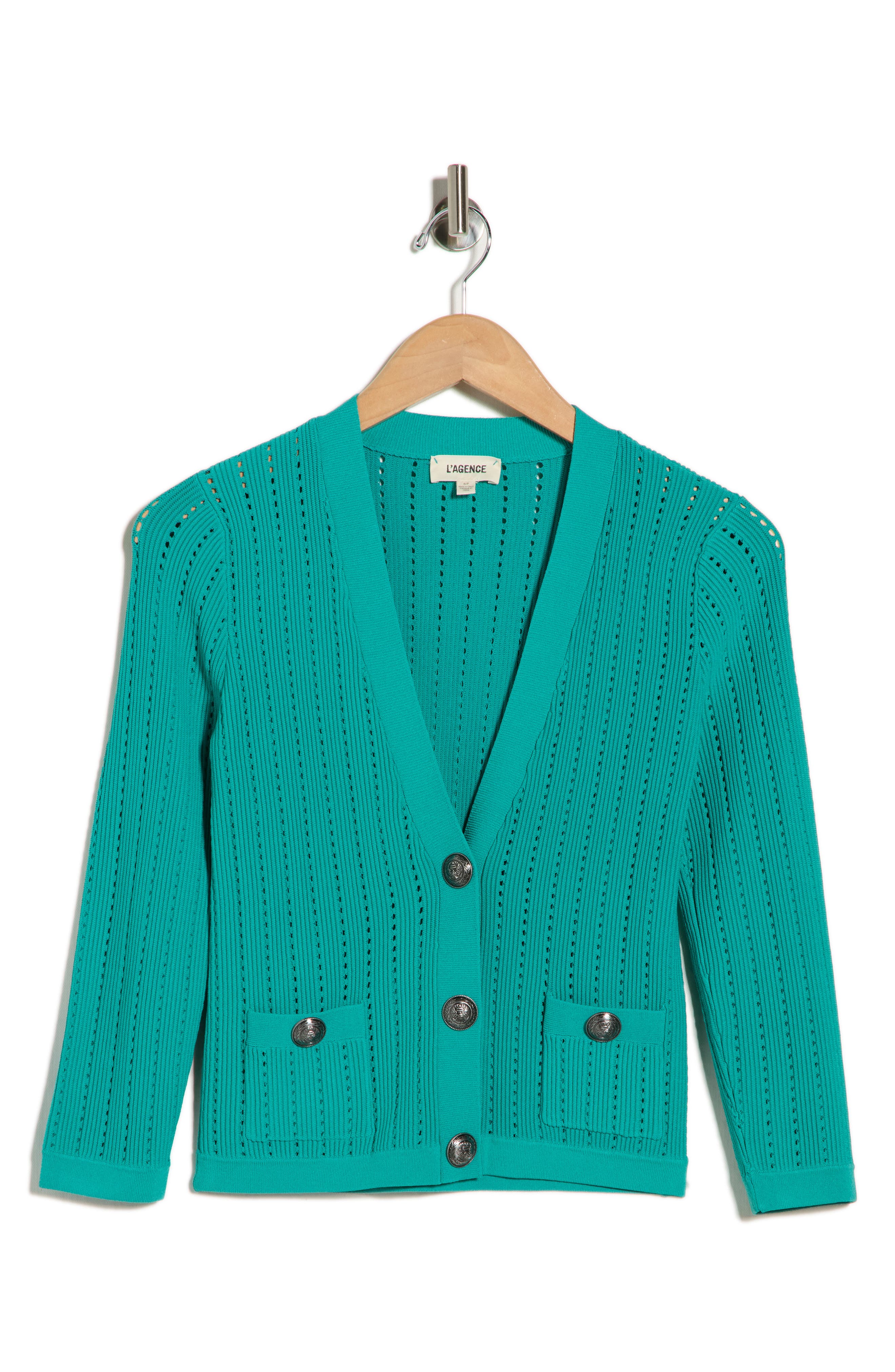 L'AGENCE Irvin Pointelle Cardigan