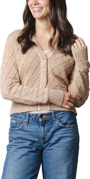 Hope & Henry Organic V-Neck Cardigan Sweater