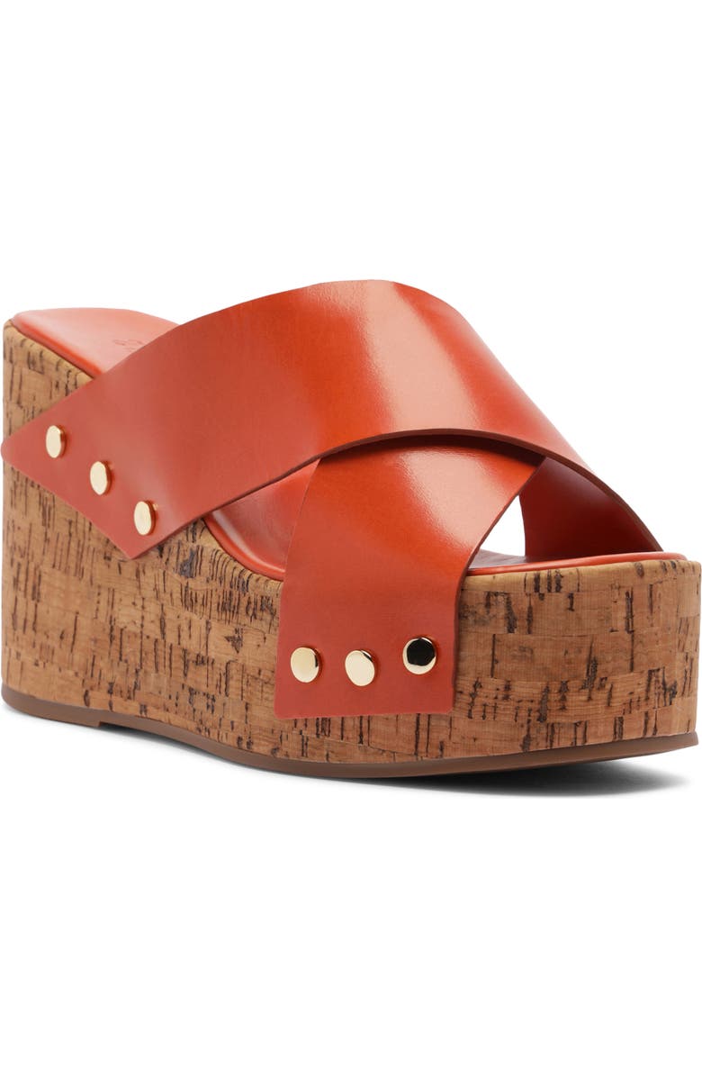 Schutz Serena Platform Wedge Sandal, Main, color, Sonora