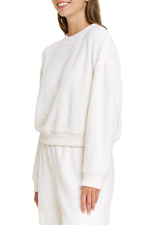Honeydew Comfort Queen Relaxed Fit Pajama Sweatshirt In White