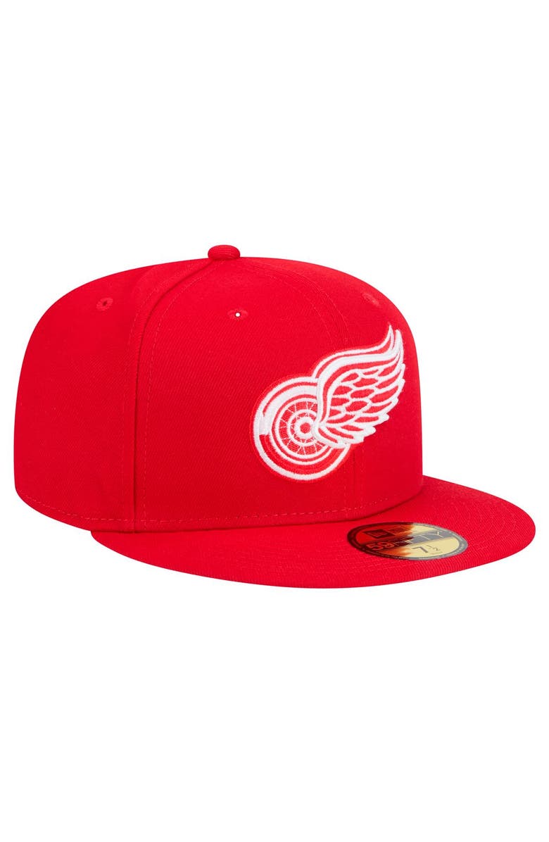 New Era Men's New Era Red Detroit Red Wings Core 59FIFTY Fitted Hat, Alternate, color, Red