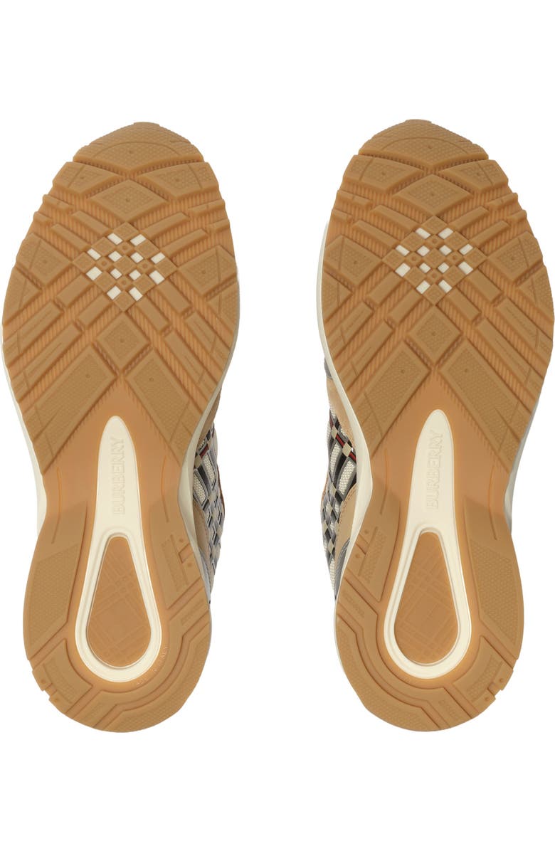 Burberry Nylon, Suede and Leather Eclipse Sneakers, Alternate, color, Flax Beige/Silver