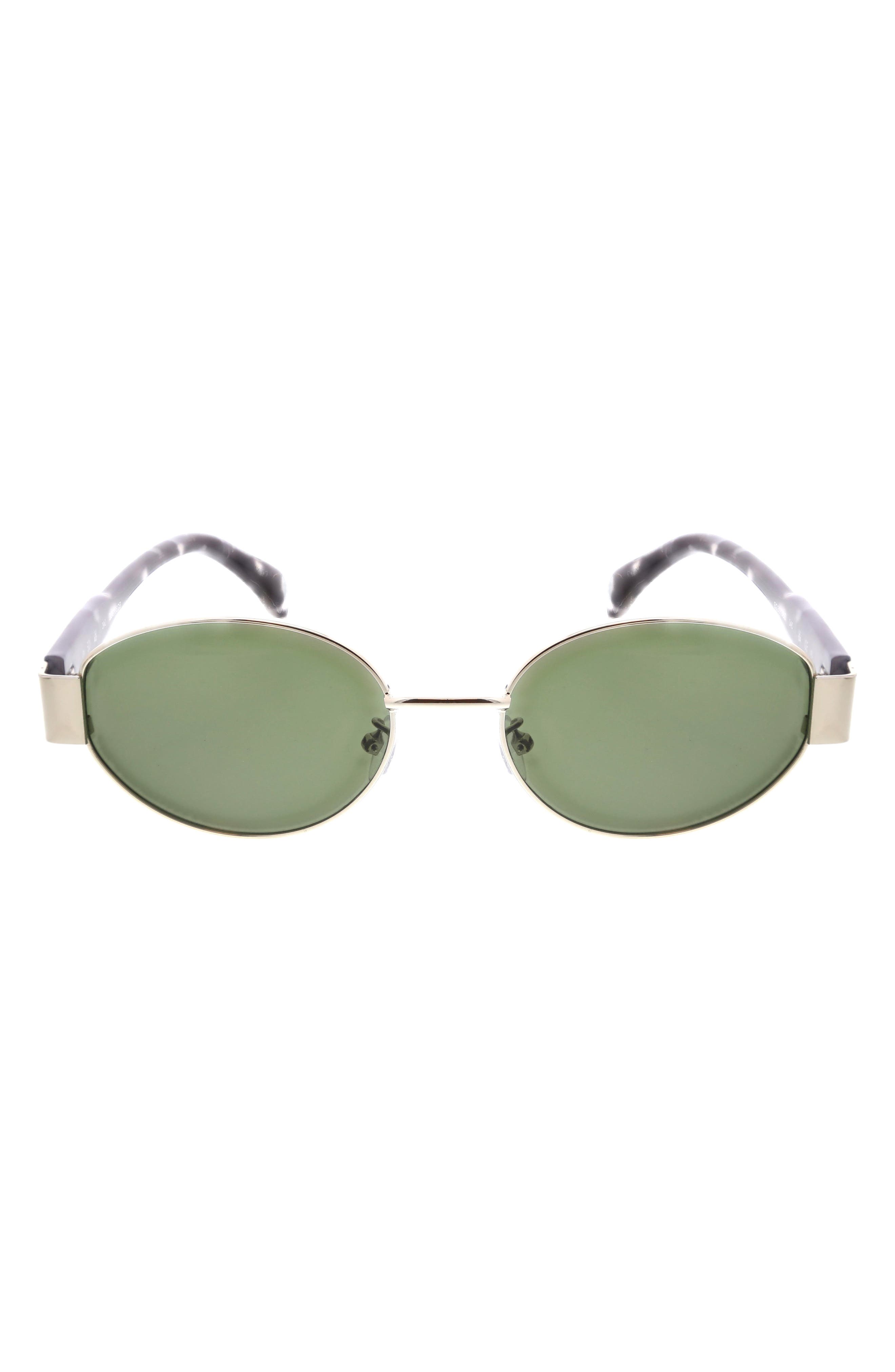 65mm Metal Oval Sunglasses
