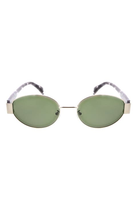 65mm Metal Oval Sunglasses